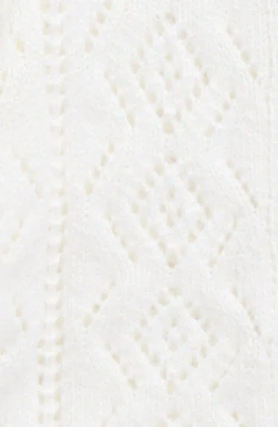 Cotton Emporium Kids' Pointelle Cardigan In White