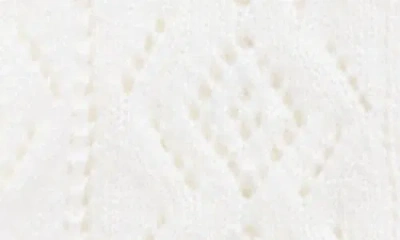 Cotton Emporium Kids' Pointelle Cardigan In White