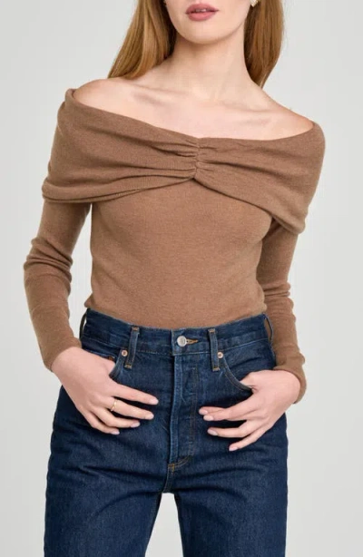 Wayf Alice Off The Shoulder Sweater In Multi