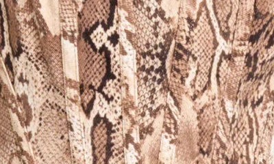 Wayf Savanna Snakeskin Print A-line Dress In Brown