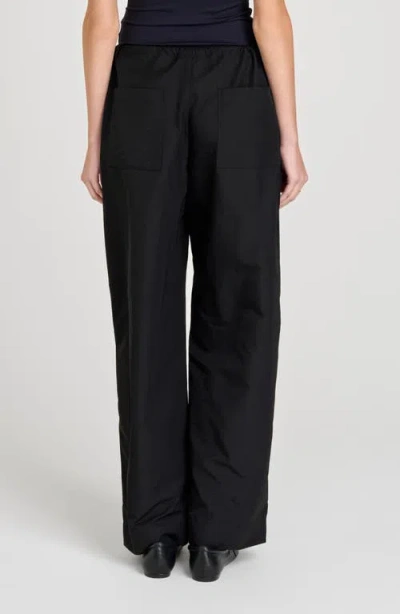Wayf Elena Wide Leg Pants In Black