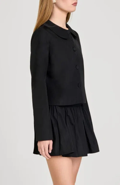 Wayf Elena Button Front Jacket In Black
