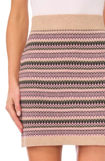 Cece Fair Isle Knit Miniskirt In Multi