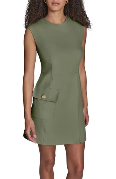 Bcbg Iconic Stretch Asymmetric Minidress In Green