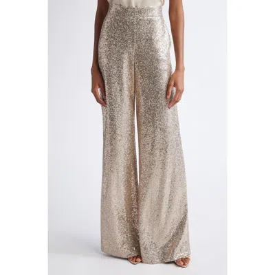 St John St. John Luxe Sequin Wide Leg Pants In Multi