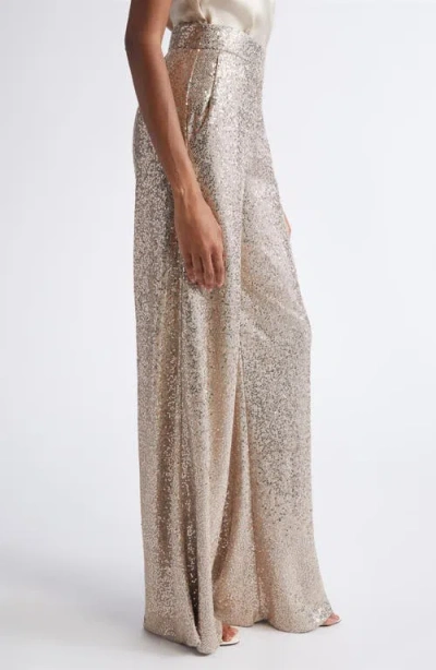 St John St. John Luxe Sequin Wide Leg Pants In Multi