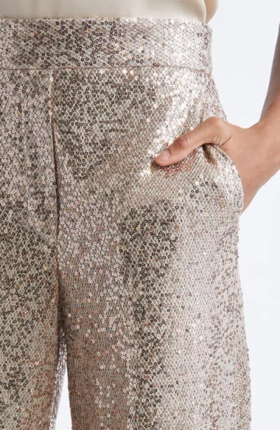 St John St. John Luxe Sequin Wide Leg Pants In Multi