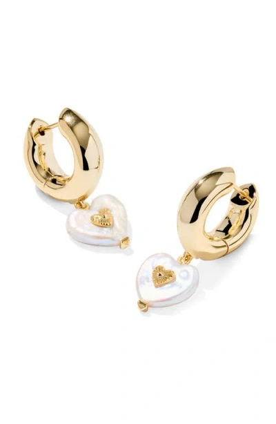 Kendra Scott Sasha Heart Huggie Hoop Earrings In Gold