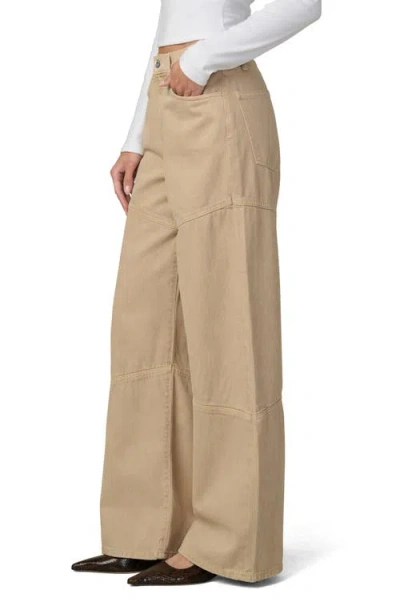 Joe's Jeans The Harlowe Seamed High Waist Wide Leg Jeans In Neutral