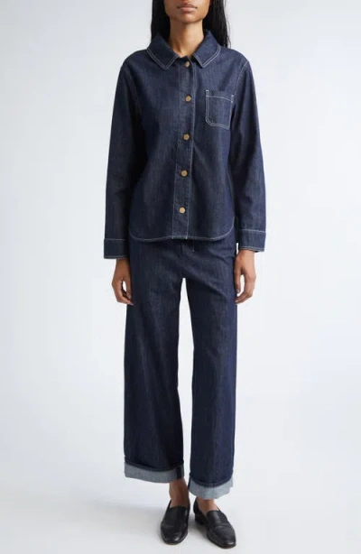 Max Mara Enfasi Denim Shirt Jacket In Blue