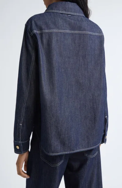 Max Mara Enfasi Denim Shirt Jacket In Blue