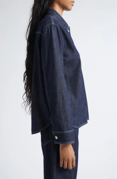 Max Mara Enfasi Denim Shirt Jacket In Blue