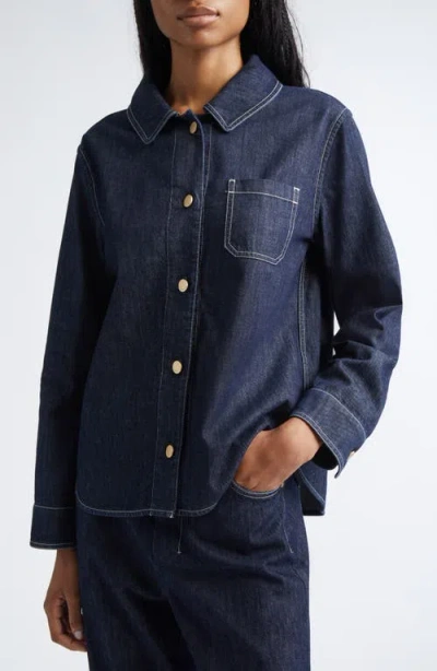 Max Mara Enfasi Denim Shirt Jacket In Blue