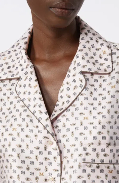 Max Mara Disco Monogram Paisley Pajama Shirt In Multi