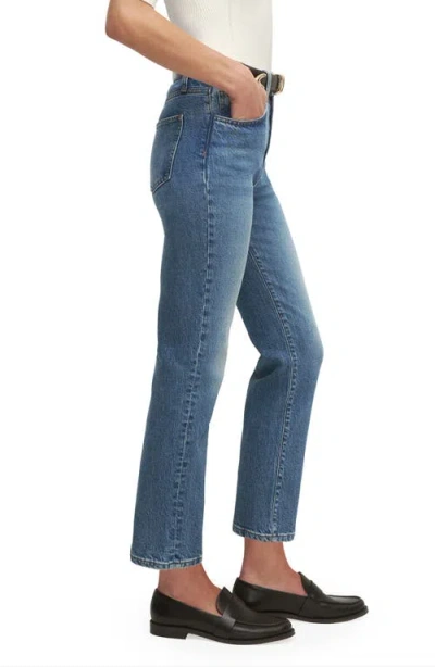 Favorite Daughter The Valentina Super High Waist Ankle Straight Leg Jeans In Blue