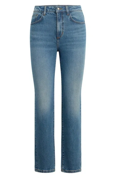 Favorite Daughter The Valentina Super High Waist Ankle Straight Leg Jeans In Blue