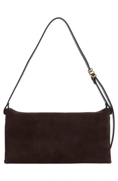 Madewell The Date Night Suede Shoulder Bag In Brown