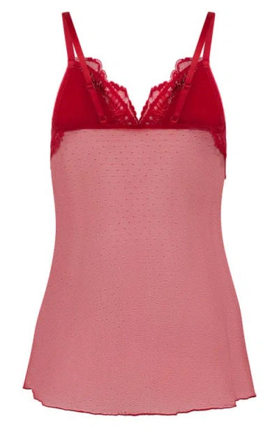 Hunkemoller Hunkemöller Whitney Lace & Mesh Chemise In Red