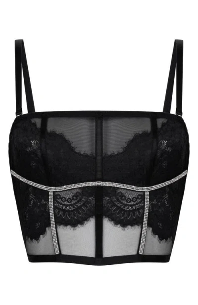 Hunkemoller Hunkemöller Odette Diamante Bustier In Black