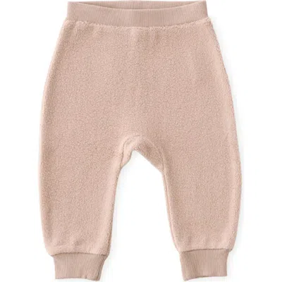 Pehr Organic Cotton Teddy Fleece Joggers In Pink