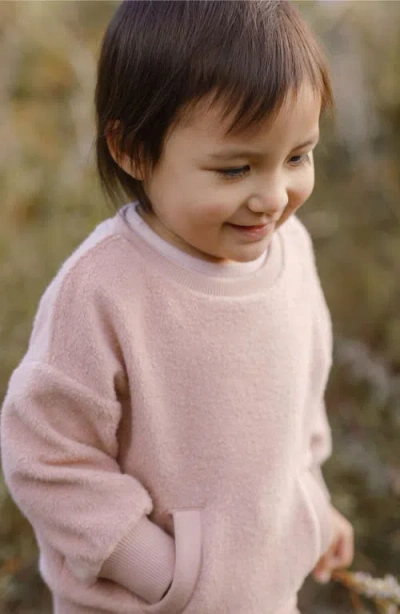 Pehr Organic Cotton Teddy Fleece Sweatshirt In Pink