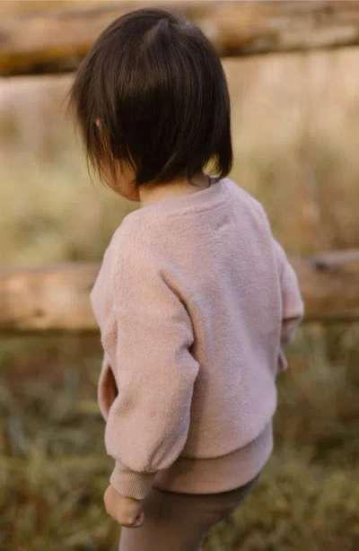 Pehr Organic Cotton Teddy Fleece Sweatshirt In Pink