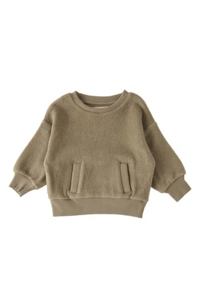 Pehr Organic Cotton Teddy Fleece Sweatshirt In Green