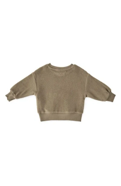 Pehr Organic Cotton Teddy Fleece Sweatshirt In Green