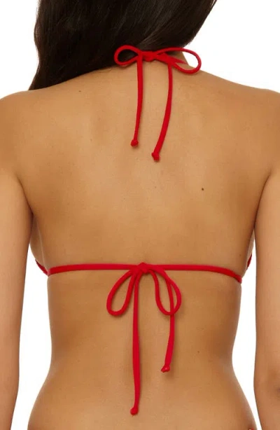 Becca Riviera Triangle Bikini Top In Red