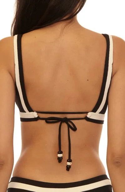 Becca Coast Line Triangle Bikini Top In Black