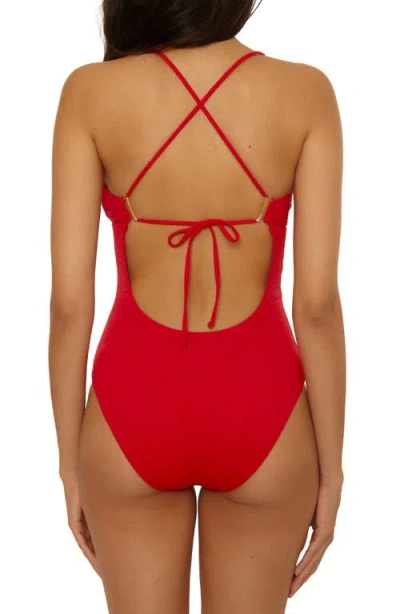 Becca Riviera One-piece Swimsuit In Red