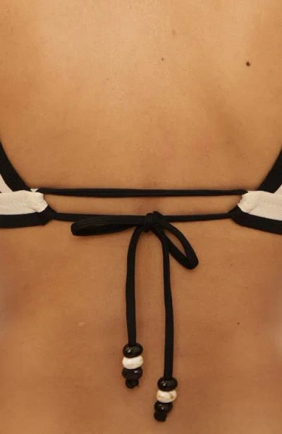 Becca Coast Line Triangle Bikini Top In Black