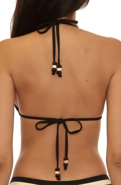 Becca Coast Line Triangle Bikini Top In Black