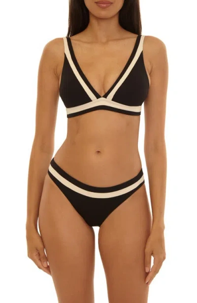 Becca Coast Line Triangle Bikini Top In Black