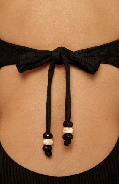 Becca Coast Line Plunge One-piece Swimsuit In Black