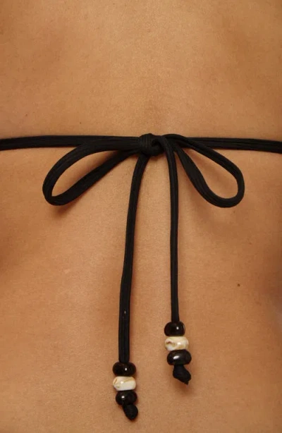 Becca Coast Line Triangle Bikini Top In Black