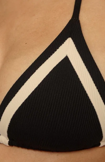 Becca Coast Line Triangle Bikini Top In Black