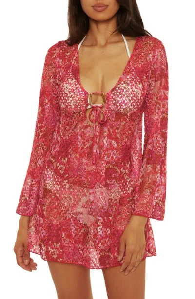 Becca Bali Lace Cover-up Tunic In Multi