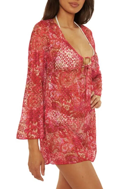 Becca Bali Lace Cover-up Tunic In Multi