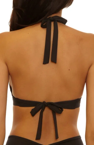 Becca Color Code V-wire Halter Bikini Top In Black