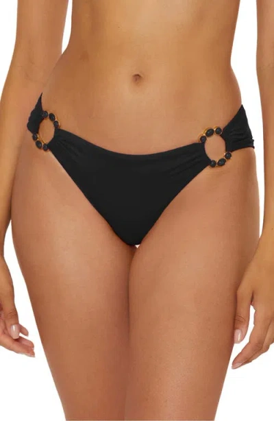 Becca Marble Canyon Ring Hipster Bikini Bottoms In Black