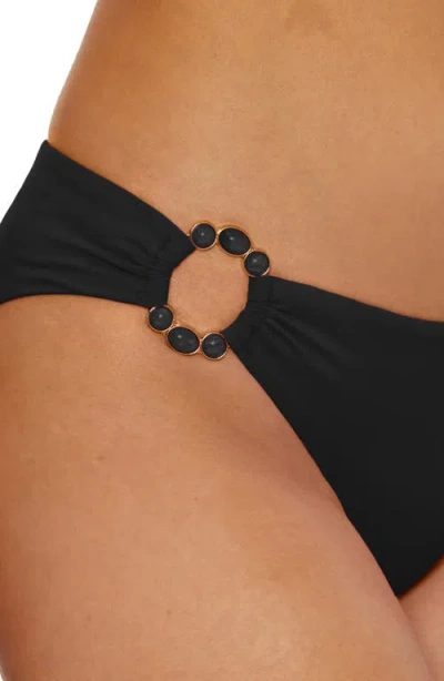 Becca Marble Canyon Ring Hipster Bikini Bottoms In Black