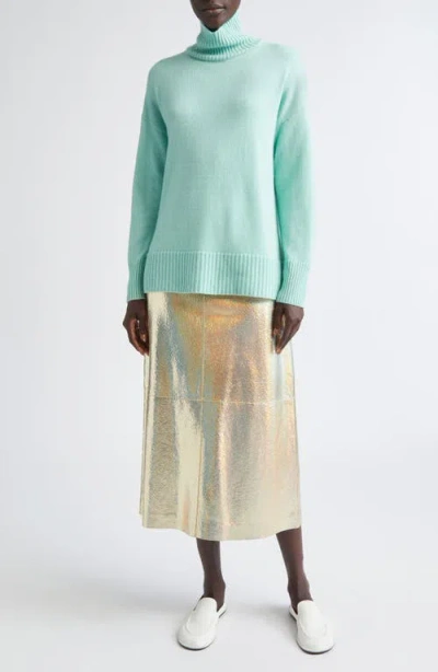 Lafayette 148 New York Mélange Cashmere Sweater In Green