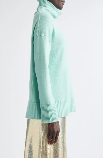 Lafayette 148 New York Mélange Cashmere Sweater In Green