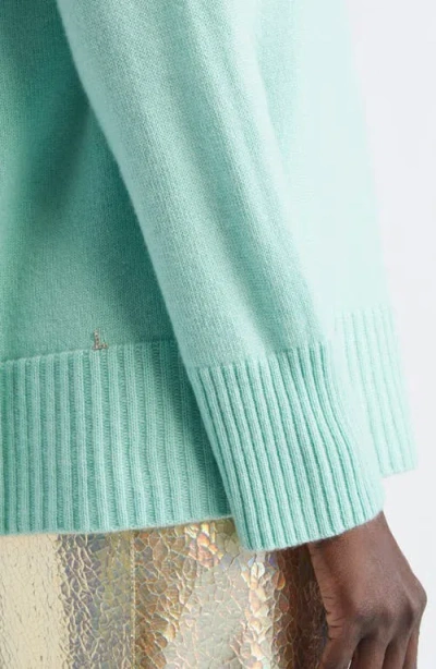 Lafayette 148 New York Mélange Cashmere Sweater In Green