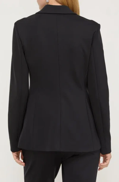Lafayette 148 New York Fitted Neoprene Blazer In Black