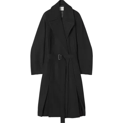 Lanvin Long Belted Peacoat In Animal Print