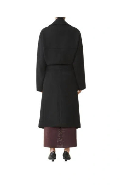 Lanvin Long Belted Peacoat In Animal Print