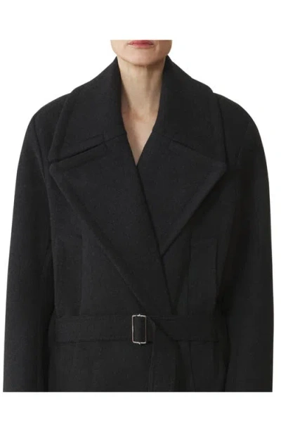 Lanvin Long Belted Peacoat In Animal Print