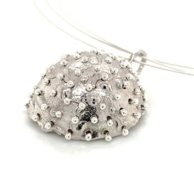 Esin Akan Dance Of Stamens Necklace Midi, Silver Hollow Bezel With Lapis Lazuli In Purple